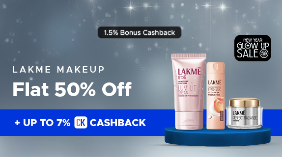 Nykaa: Flat 50% Off on Lakme Makeup Products + Upto 7% CashKaro Cashback